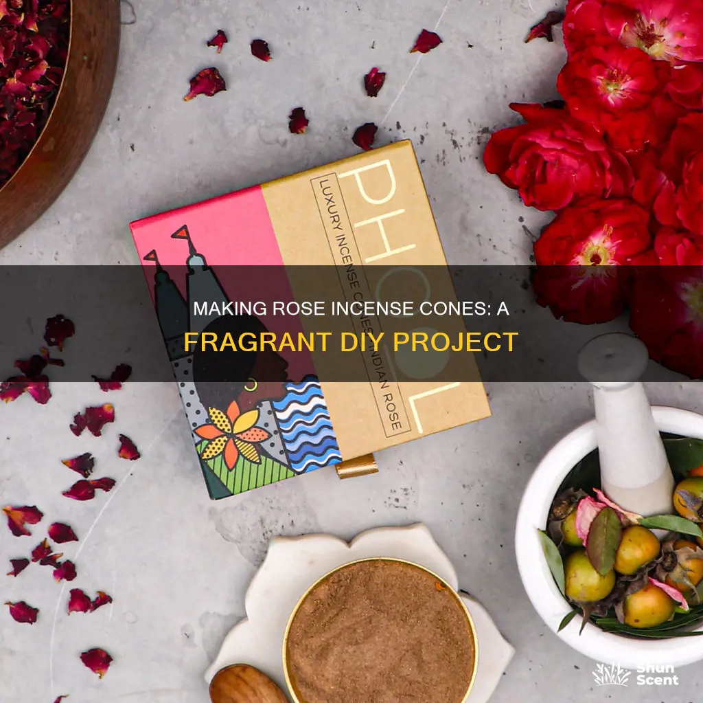 how to make rose incense cones