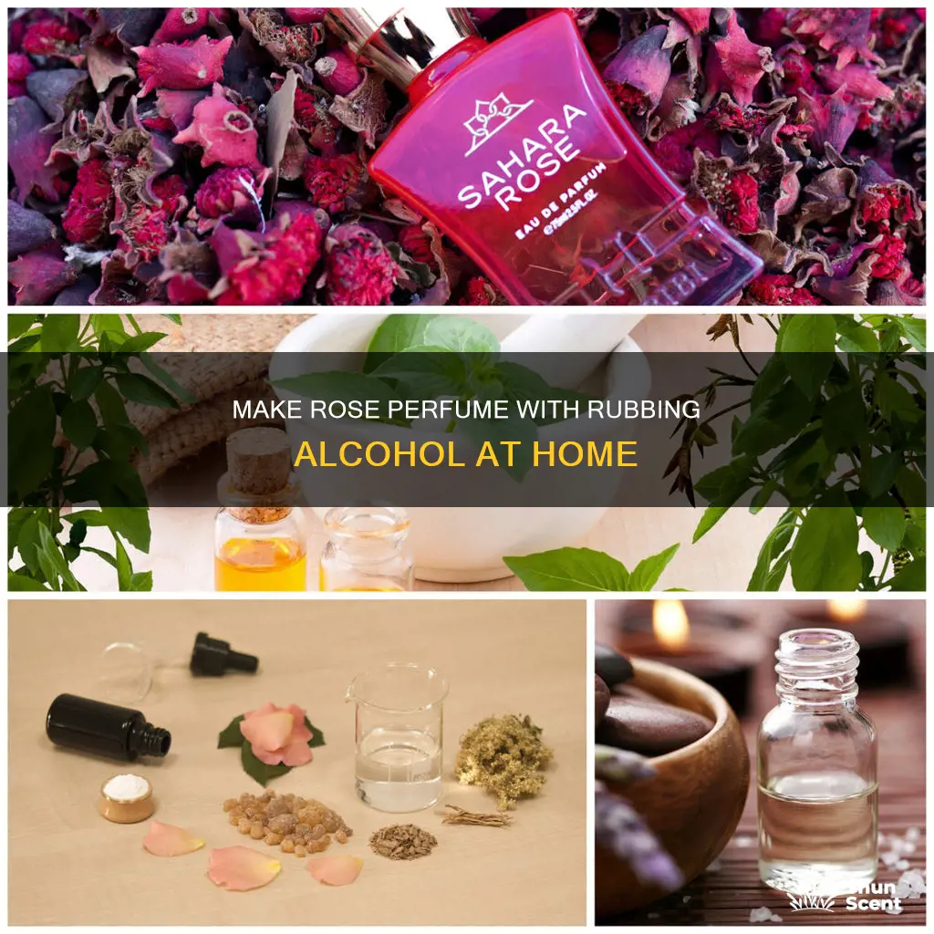 how to make rose perfume with rubbing alcohol