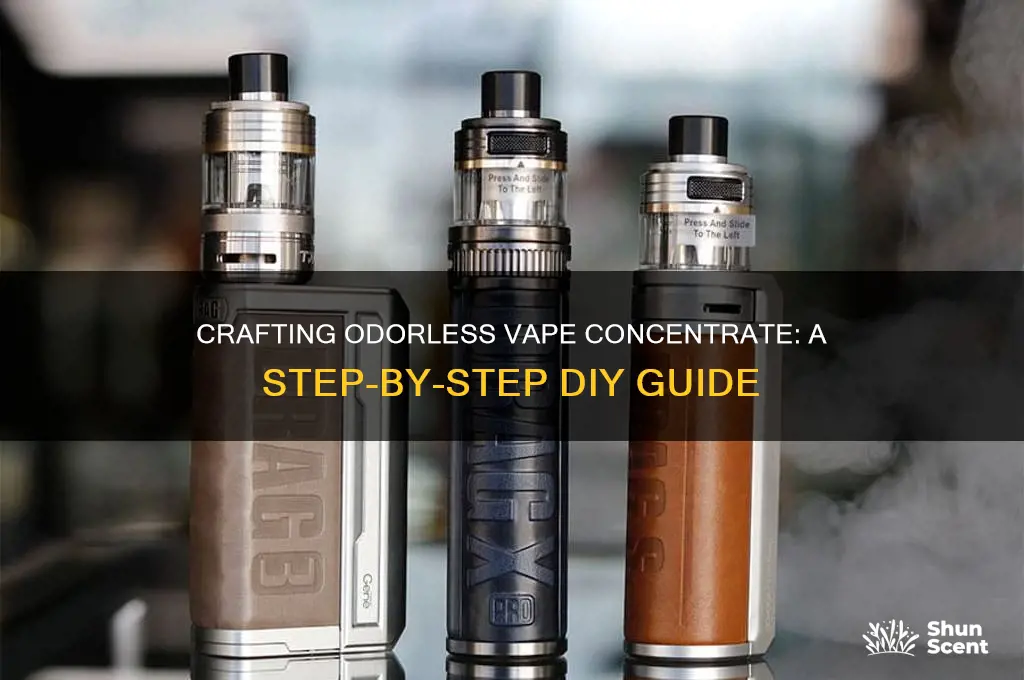 how to make scent free concentrate for vape pen