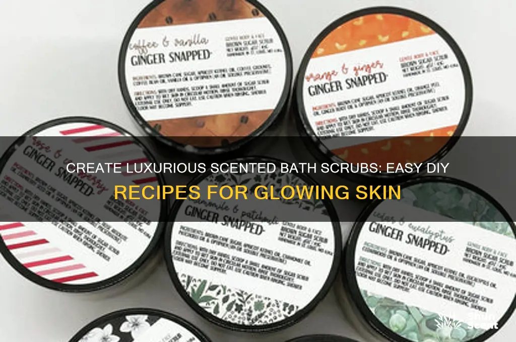 how to make scented bath scrubs
