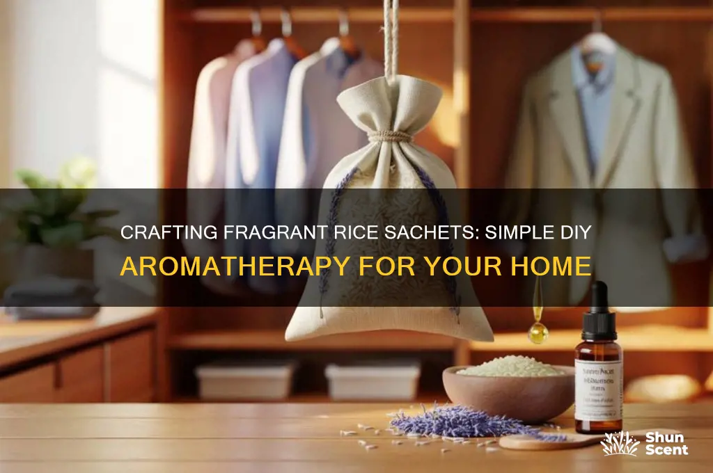 how to make scented rice sachets
