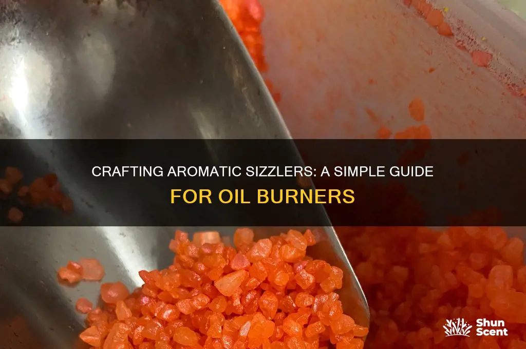 how to make scented sizzlers for oil burners
