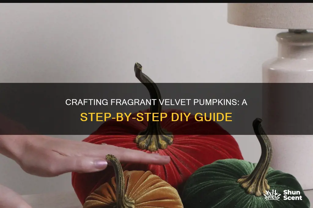 how to make scented velvet pumpkins