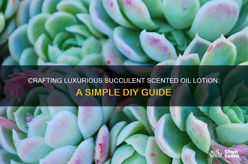 how to make succulent scented oil lotion
