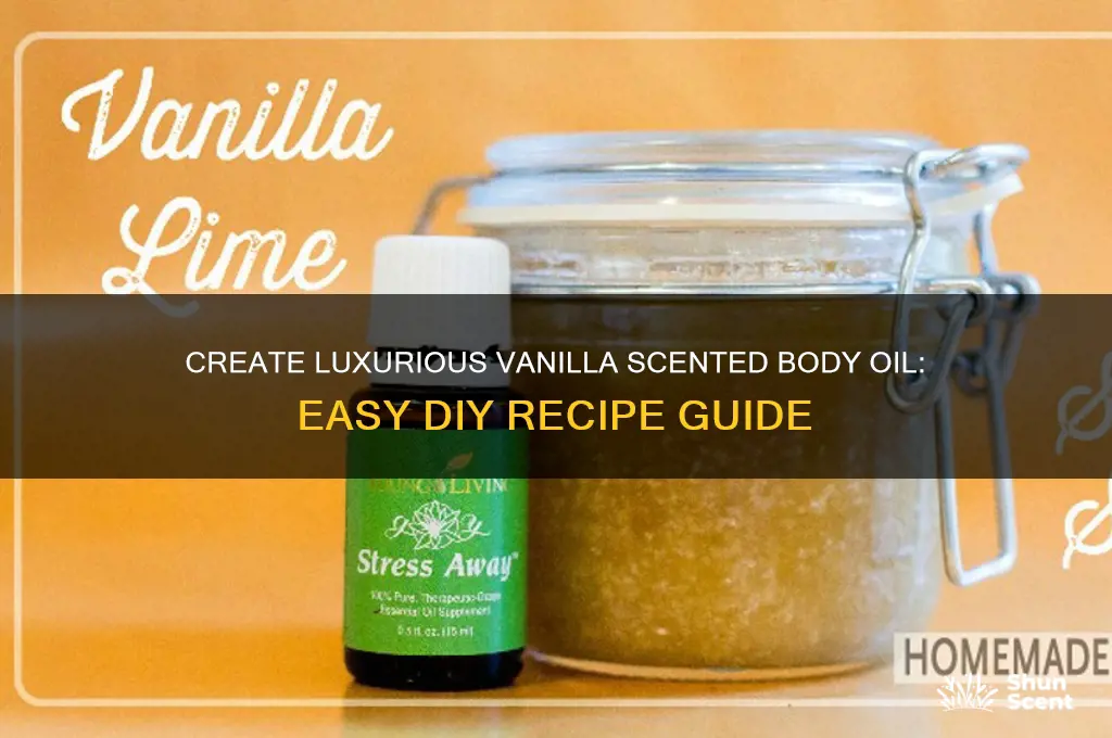 how to make vanilla scented body oil