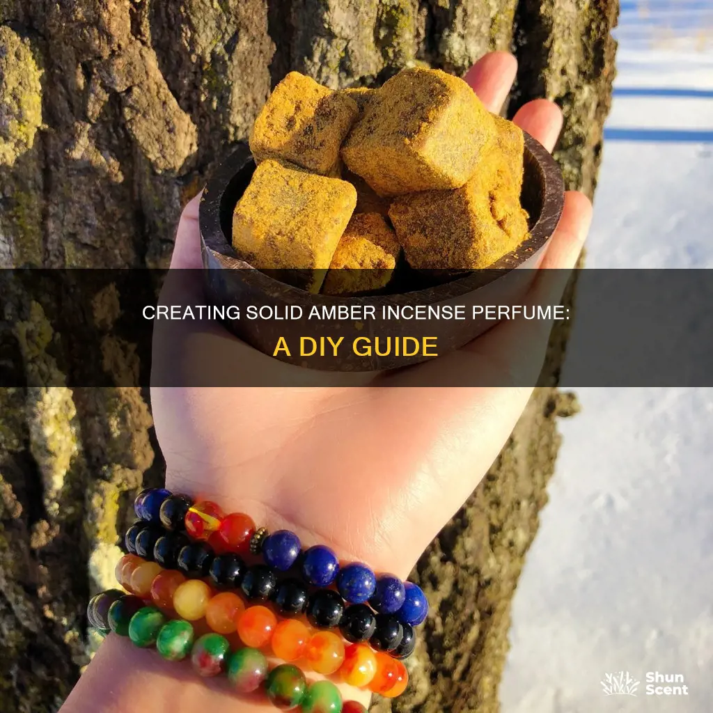 how to make your own solid amber incense perfume