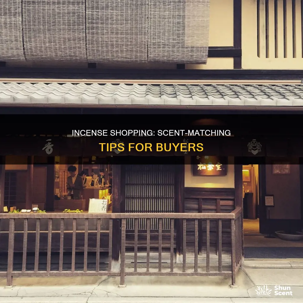how to match the scent of an incense shop