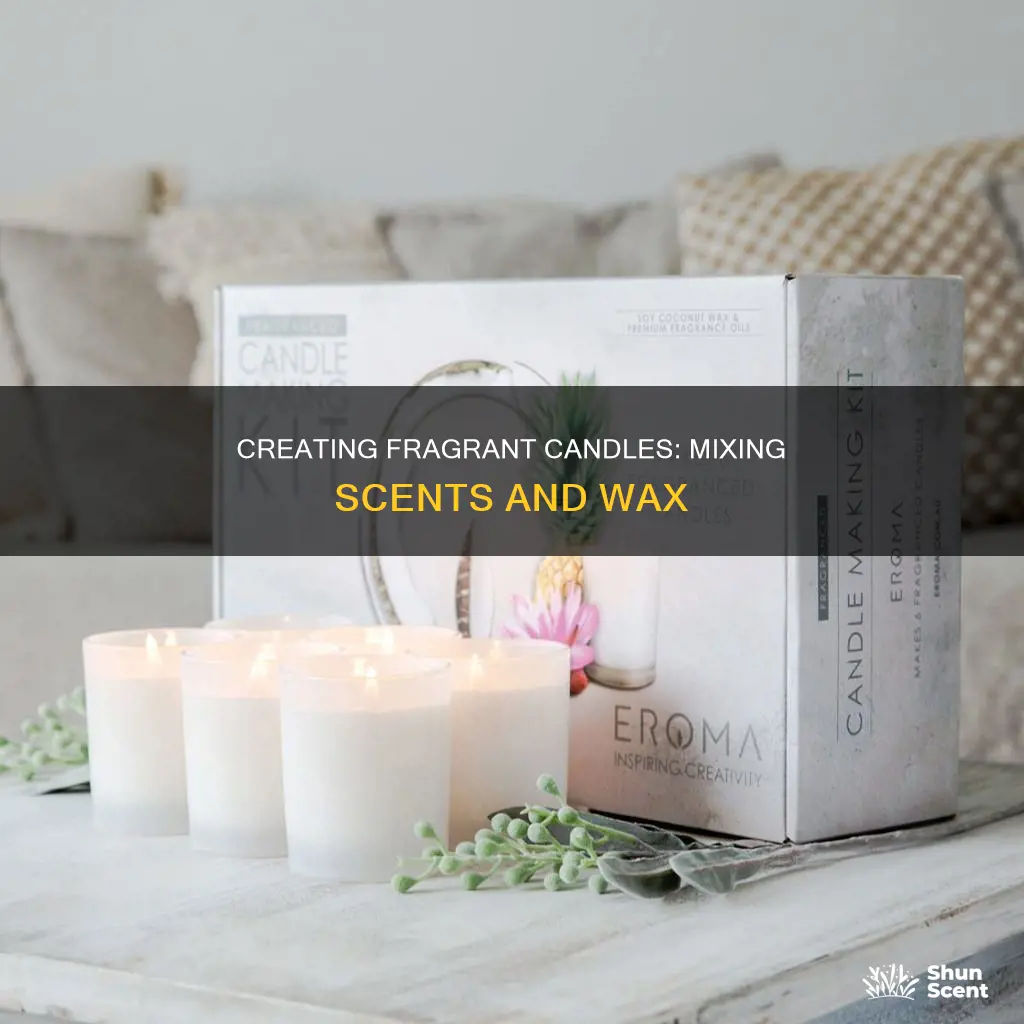 how to mix fragrance and wax to make candles