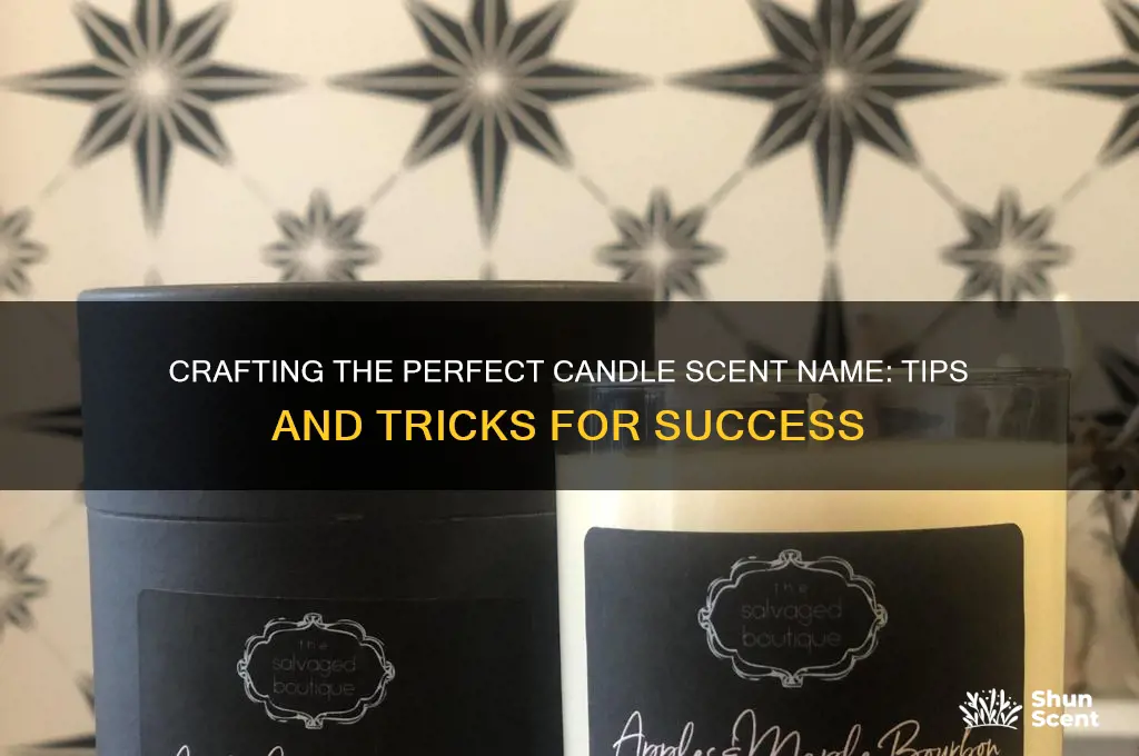 how to name a candle scent