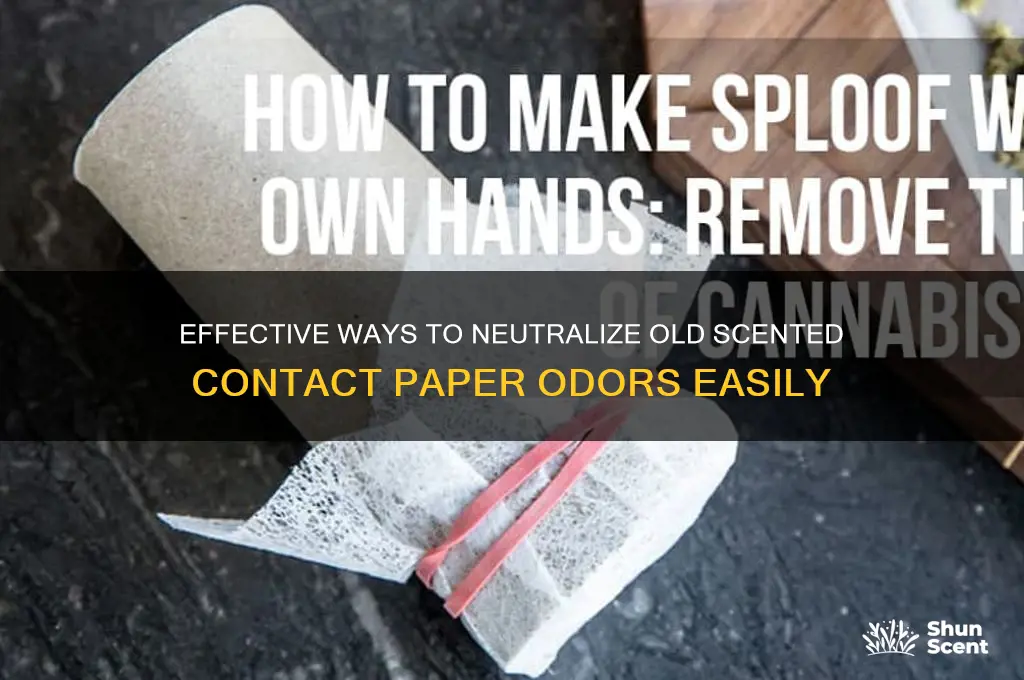 how to neutralize old scented contact paper