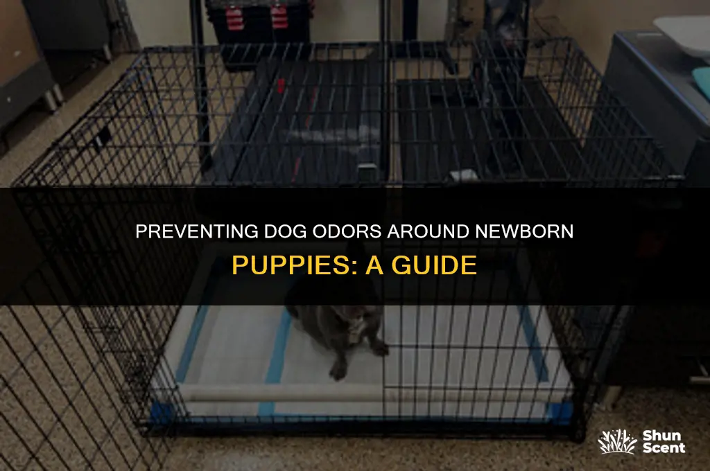 how to not bring dog smells around newborn puppies