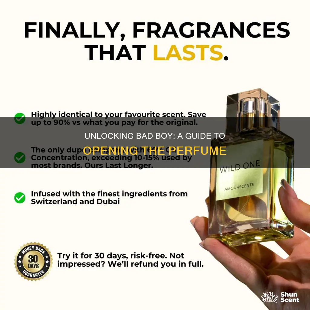 how to open bad boy perfume
