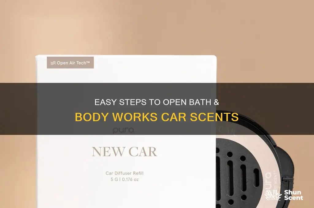 how to open bath and body car scents