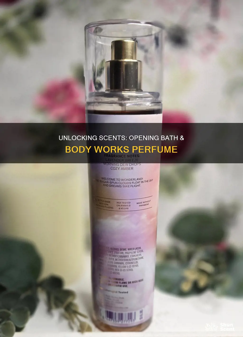 how to open bath and body works perfume