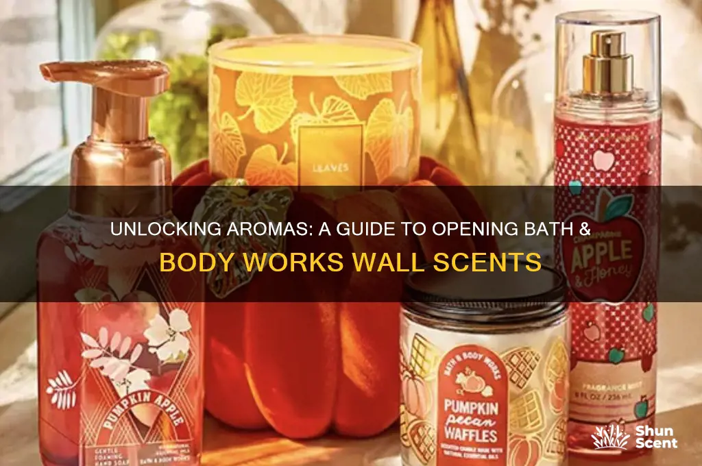 how to open bath and body works wall scents