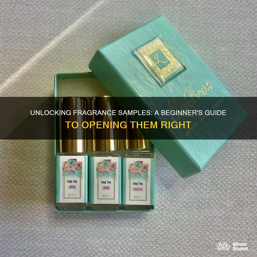 how to open fragrance sample