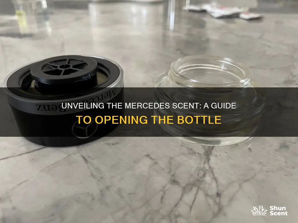 how to open mercedes fragrance bottle