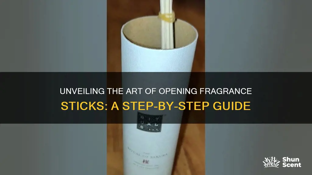 how to open rituals fragrance sticks