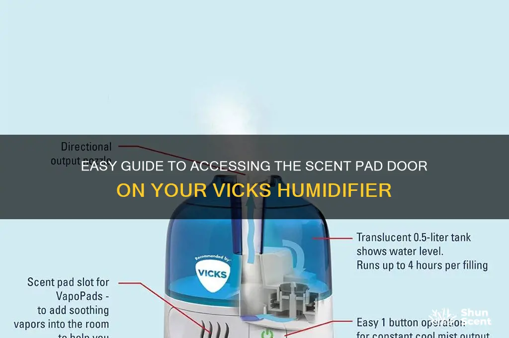 how to open scent pad door on vicks humidifier
