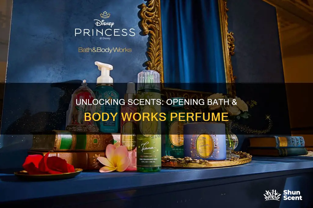 how to open the bath and body works perfume
