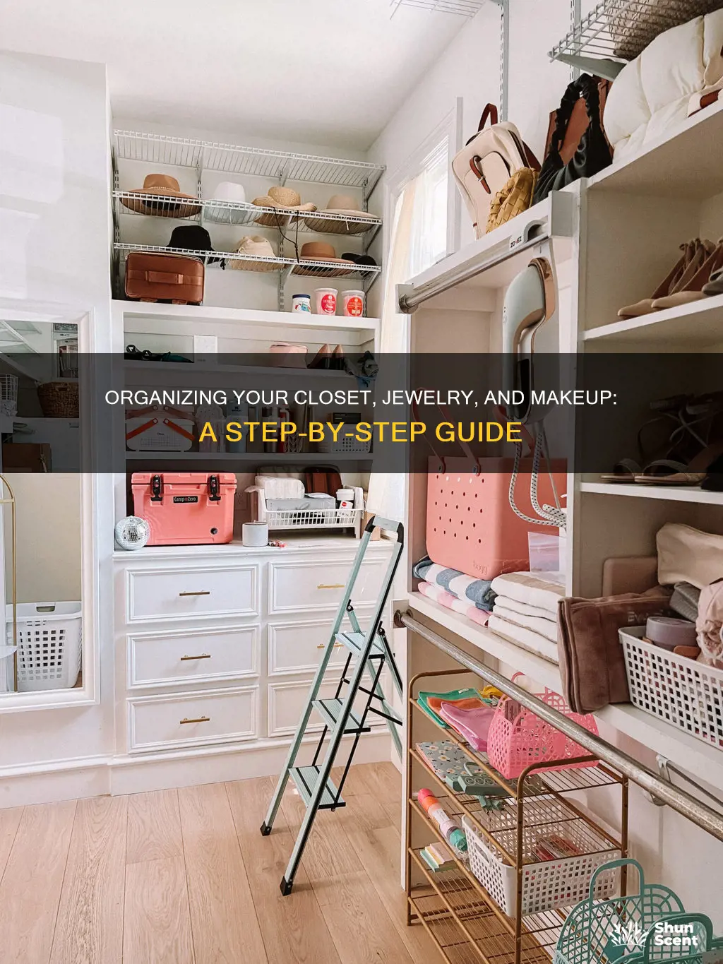 how to organize a closet and perfume jewelry make up