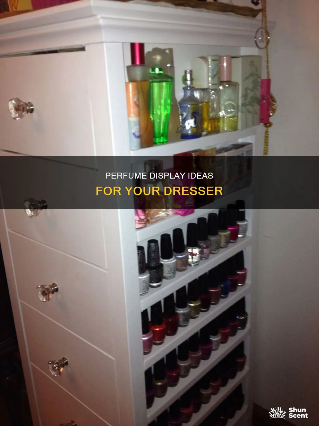 how to organize perfume on dresser