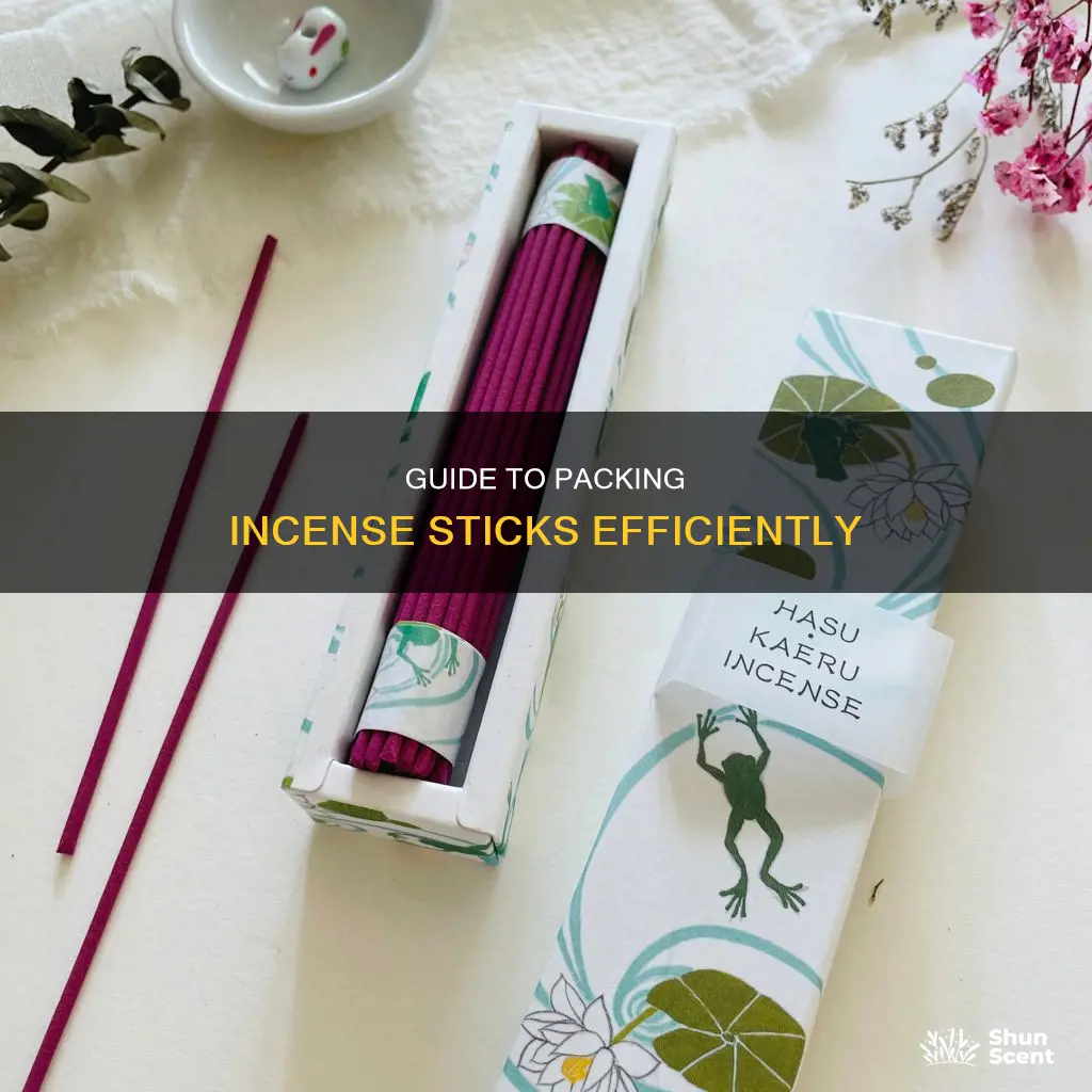 how to pack incense sticks