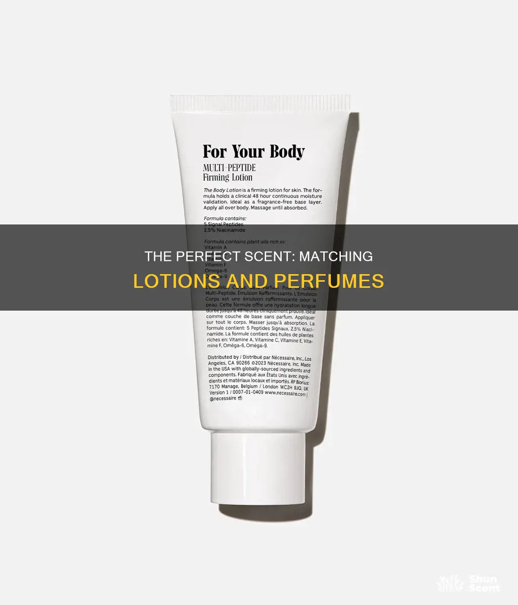 how to pair lotion and perfume