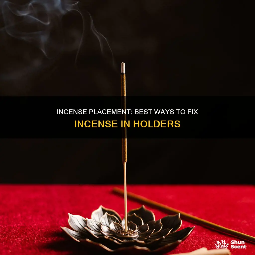 how to place incense in holder