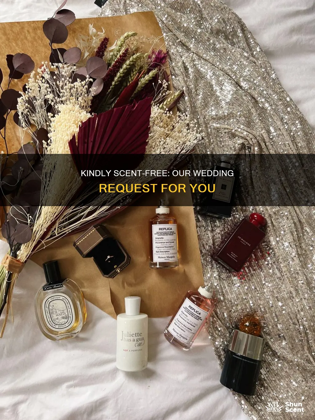 how to politely ask wedding guests to not wear perfume