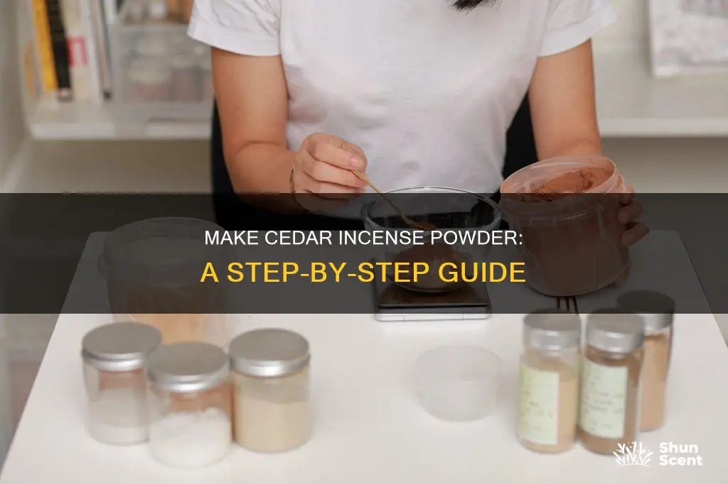 how to powder cedar incense