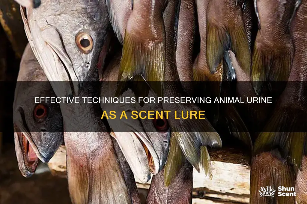how to preserve animal urine for a scent lure