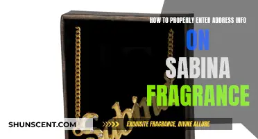 Sabina Fragrance: Guide to Entering Address Info Correctly