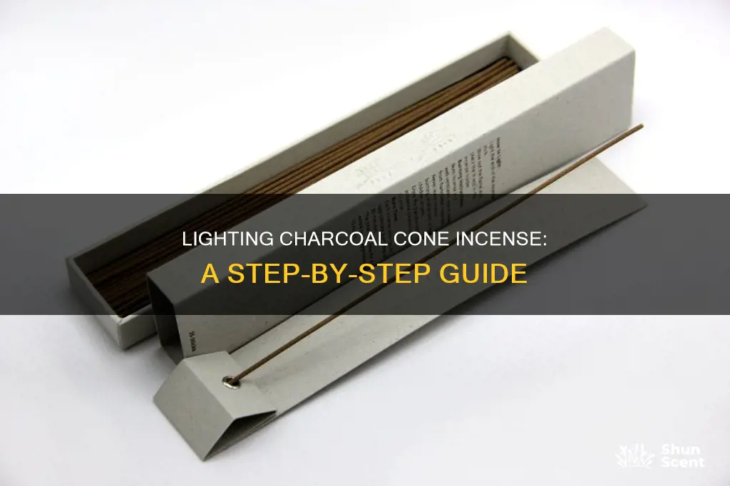 how to properly light a charcoal cone incense
