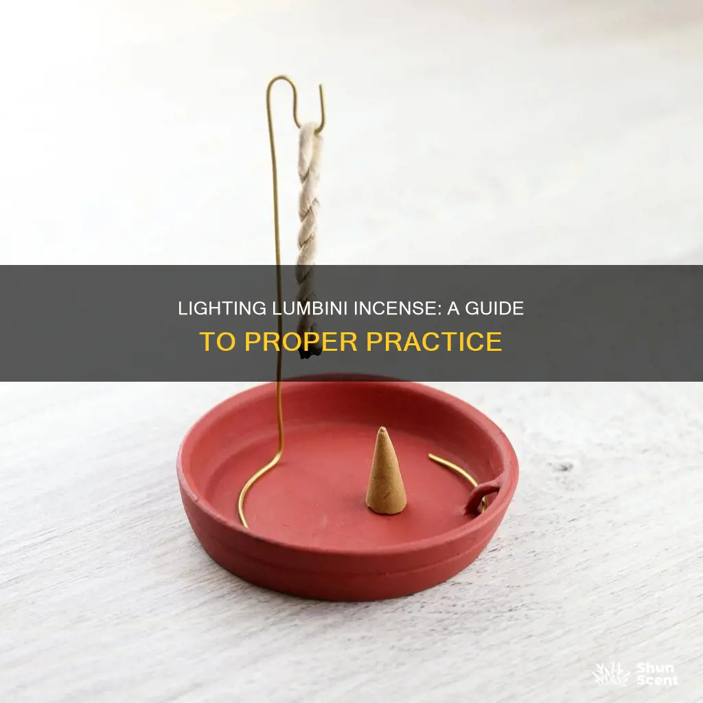 how to properly light lumbini incense