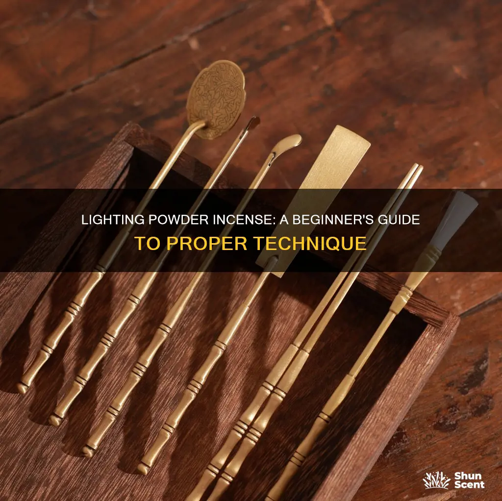 how to properly light powder incense