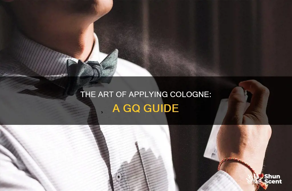 how to put cologne on gq