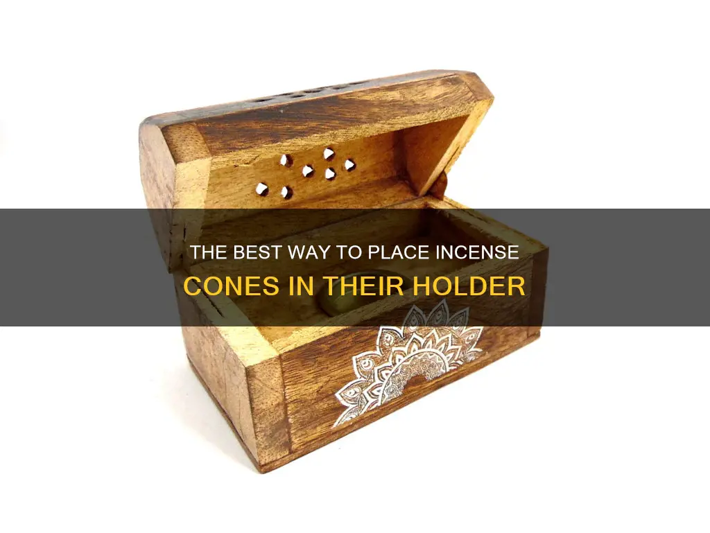how to put incense cones in holder