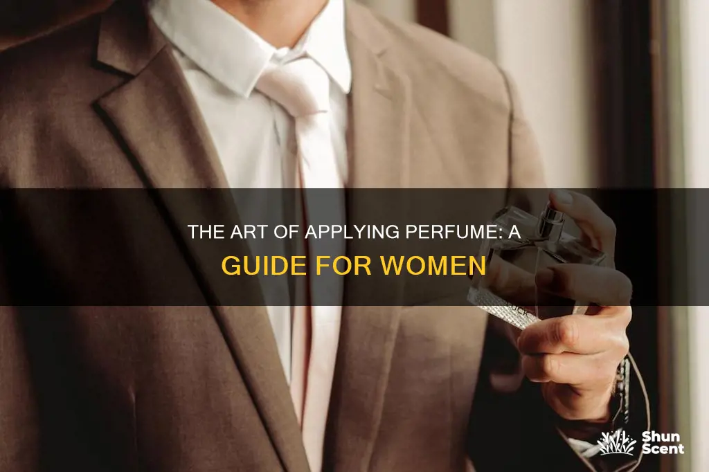 how to put on perfume female