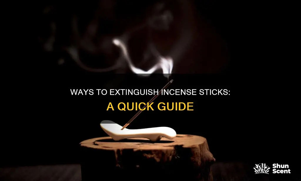 how to put out a incense stick early