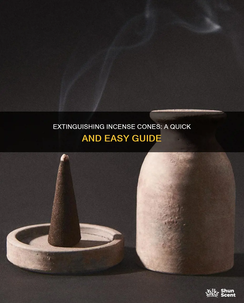 how to put out an incense cone