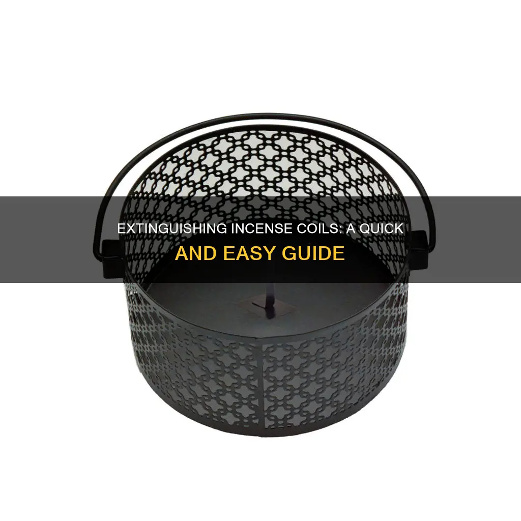 how to put out incense coil