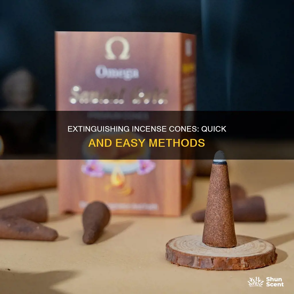how to put out incense cone