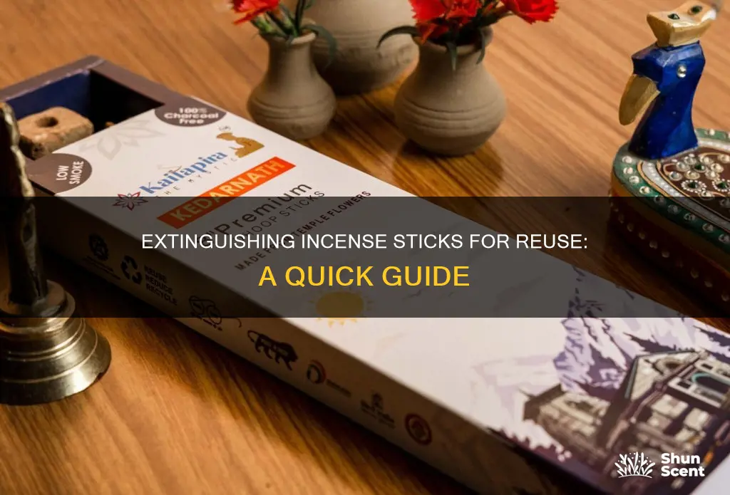how to put out incense to reuse