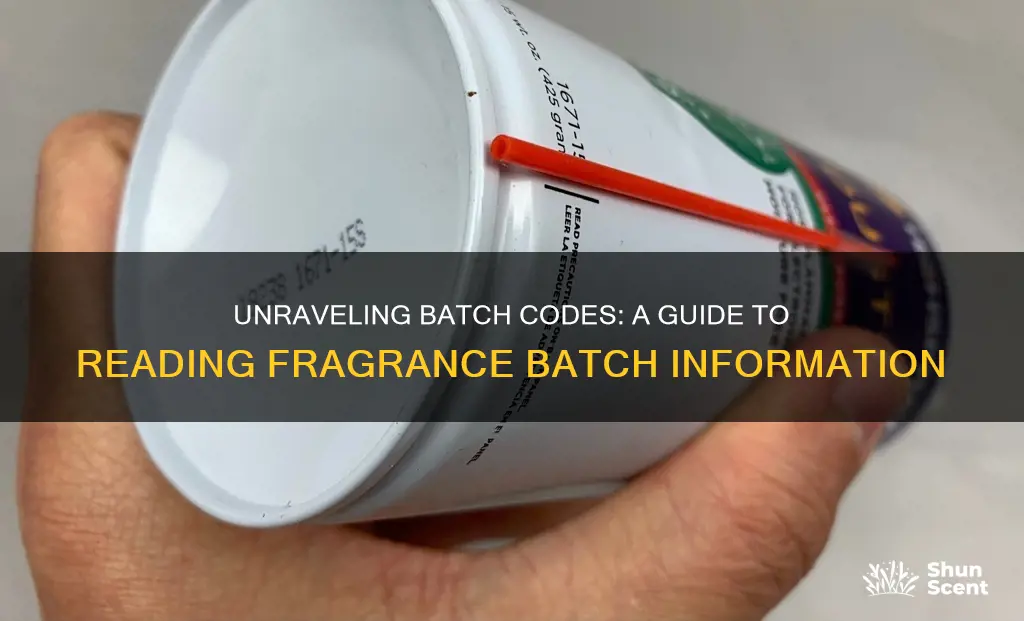 how to read batch codes fragrance