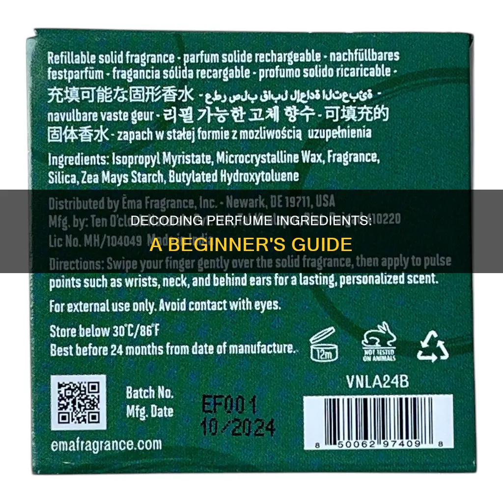 how to read ingredients perfume