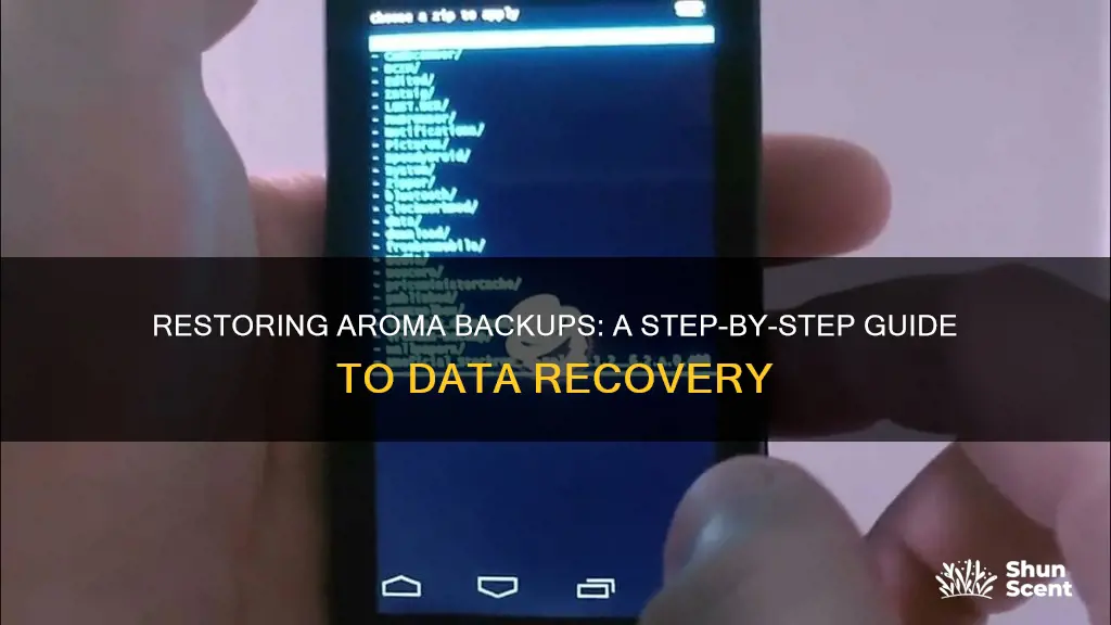 how to recover backups with aroma backups