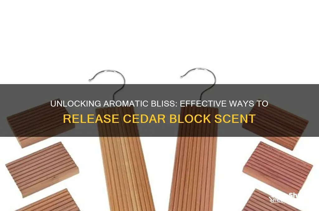 how to release cedar block scent