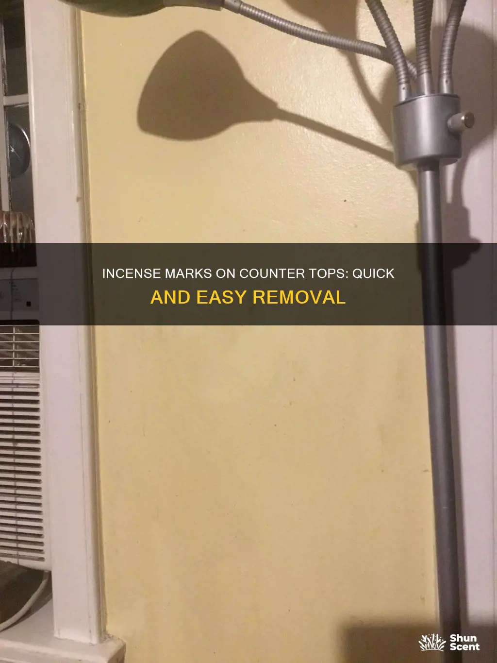 how to remove burn incense marks from a counter top