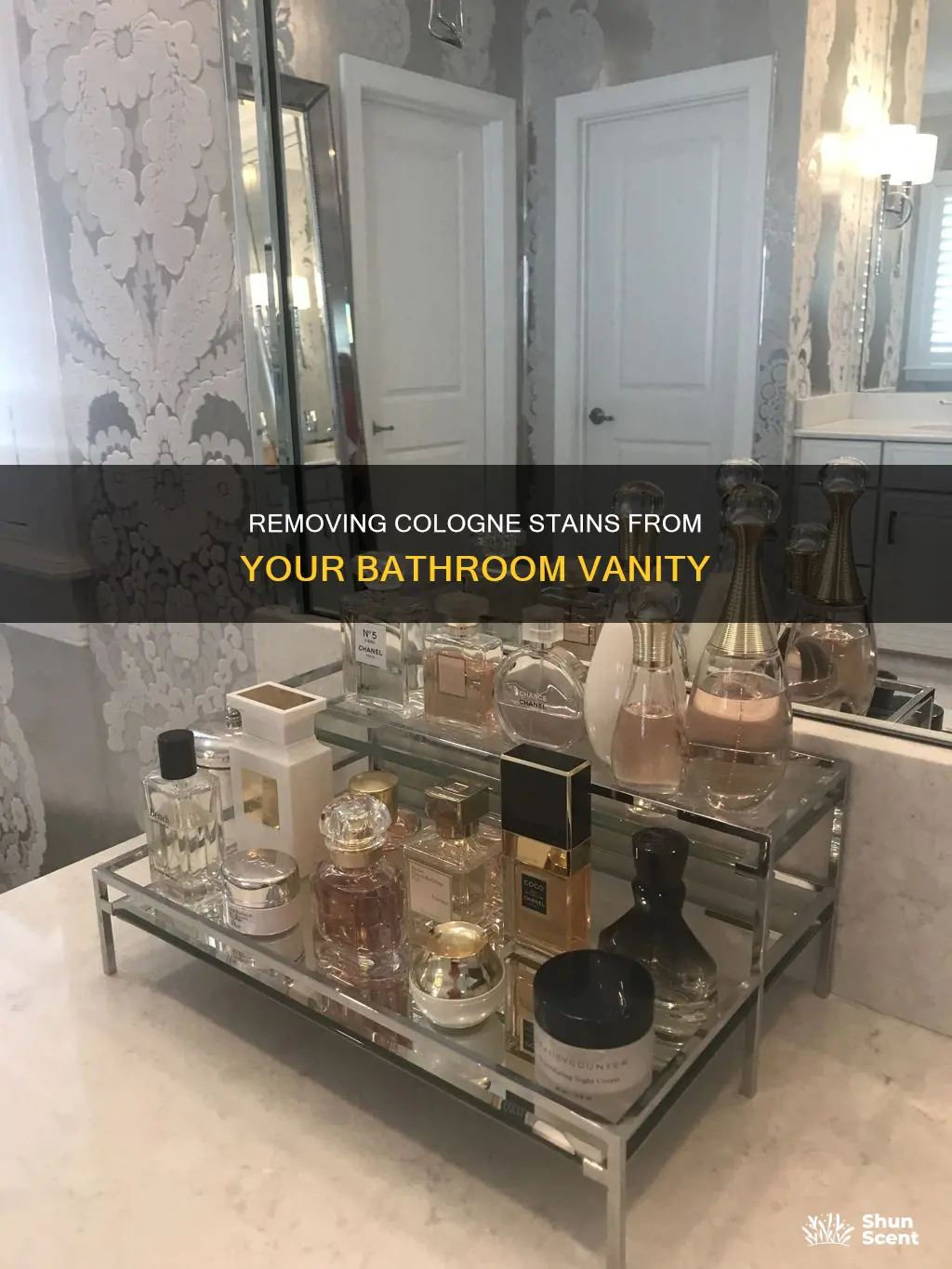 how to remove cologne stains from bathroom vanity